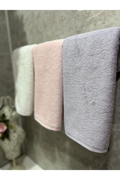 Gürlek Home Πετσέτα μπαμπού Nurpak 50x90 Πετσέτα χεριών 3 τεμαχίων