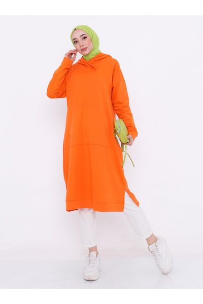 Bwest Orange Hooded Sweatshirt - Bwest