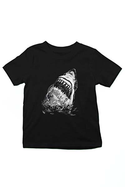 Darkhane Shark Black Unisex Kids T-Shirt T-Shirt