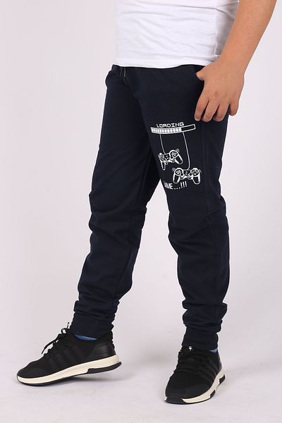 Çiggo Kids Pantaloni de trening pentru băieți cu 2 fire cu imprimare joc de încărcare