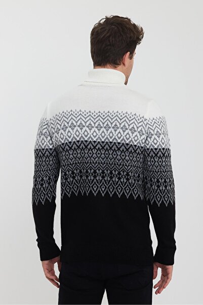 ALEXANDERGARDI Alexandergardı Patterned Turtleneck Knitwear Sweater(E23-6713)