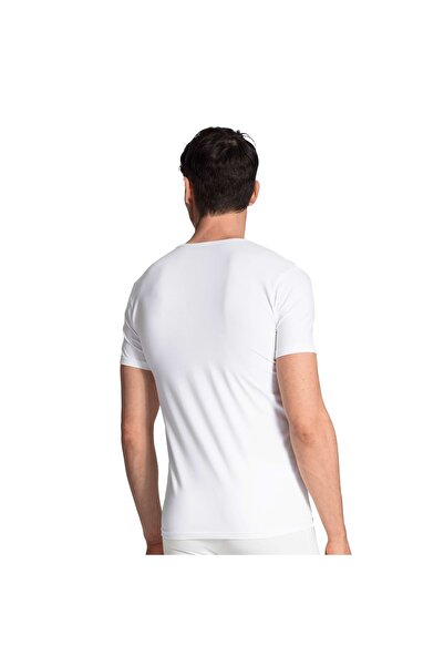 Calida Herren T-Shirt, 2er Pack - Natural Benefit, V-Ausschnitt, Single Jersey