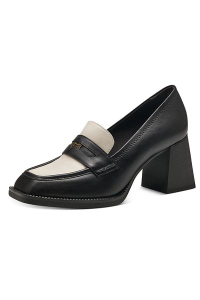 Tamaris Damen Halbschuhe Loafer 1-24429-41 Schwarz 098 Black Comb Leder/Synthetik