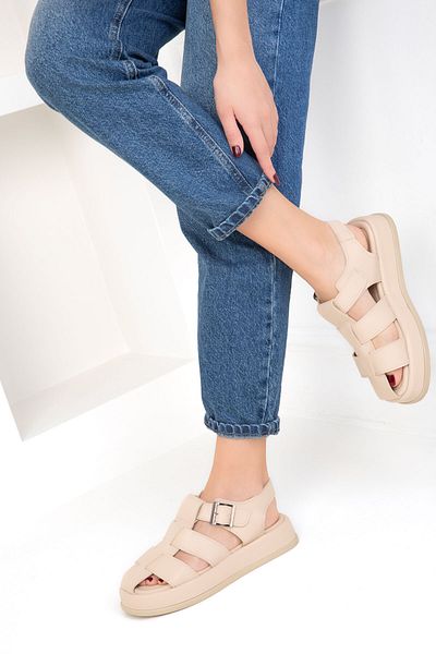 SOHO Beige Women's Sandal 17814