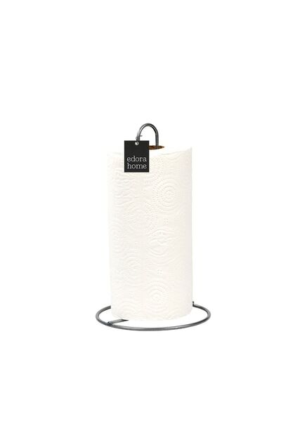 Edora Home Silver 4-Piece Serving Presentation Set, Napkin Holder, Paper Towel Holder, Trivet, Bakery Macrame - Metal