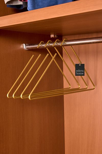 Edora Home Gold Triangle T-Shirt, Dress, Shirt, Swimsuit Hanger, Stylish Design Store Hanger-metal Stainless