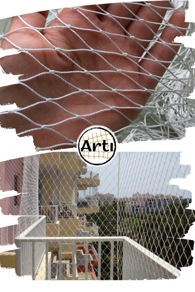 ART Balkon Kuş Kedi Filesi Ağı 3mtx10mt : 30 M2 2,5cm Gözaralık Koruma Engell...