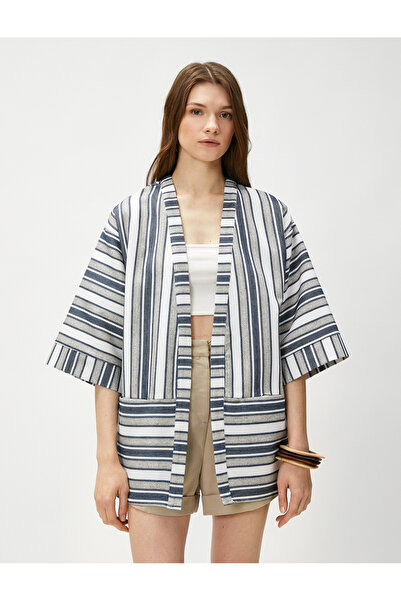 Koton Kimonó fél ujjú zseb részletes