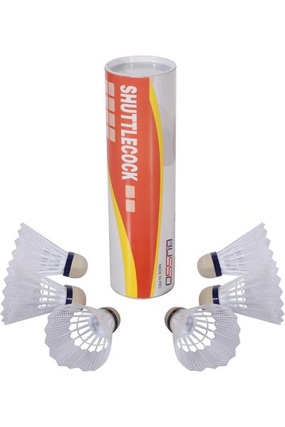 BUSSO Bs340 Plastic Badminton Ball 6 Pieces