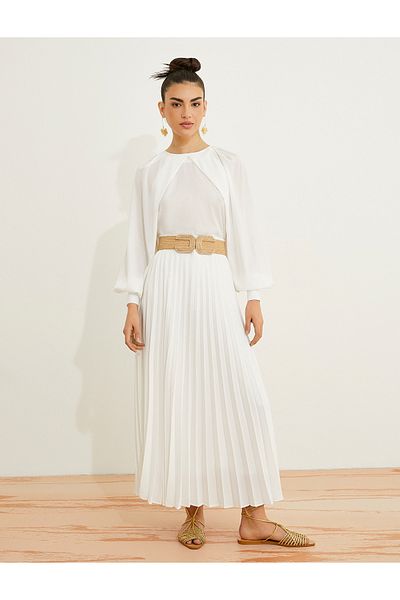 Koton Chiffon-Bluse mit langen Ärmeln