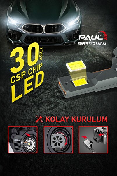 PAULLED Paul Süper Pro D1S 24.000 Lümen Güç Şimşek Etkili Odaklı Ufuk Çizgili Csp Led 1 Yıl Garanti