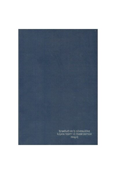 ÖZKAN İş Sağlığı Ve İş Güvenliği Tespit Ve Öneri Ciltli 50x3 Defter