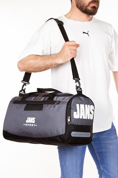 tuldar Geantă unisex gri impermeabilă pentru fitness și sport de călătorie cu compartiment pentru încălțăminte (47X28X24CM)