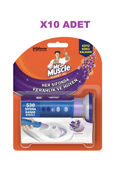 Mr. Muscle Klozet Jel Lavanta 6 Jel Içeren Disk 36 ml x 10 adet