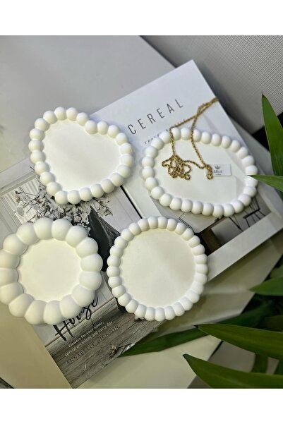 Miya Art Studio Σετ 4 Βερμολικών Οργανωτών από Μπετόν για Κοσμήματα / Πιάτο Κ...