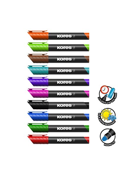 kores Permanent Marker Xp1 10'lu Set Permanent Kalem