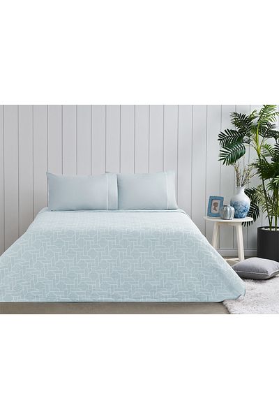 Taç Set Jacquard Pique Callie Blue Double