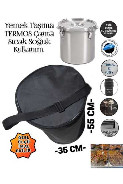 SEVBAGS SİLİNDİR YEMEK KAZANI KARAVANA TERMOS ÇANTASI