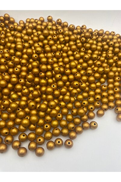 Hedef Bijuteri 100 جرام 10 مم خرز ذهبي معدني غير لامع/ذهبي أصفر، حقيبة، خرزة ...