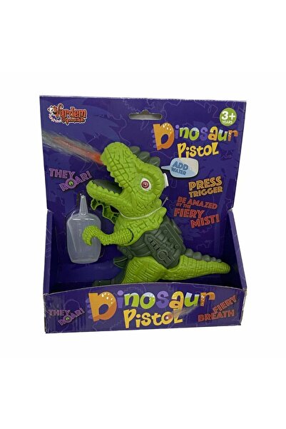 Vardem Toy Dinosaur Gun with Lights and Sounds - Steam-Spraying Steaming Roaring Green Dinosaur Gun