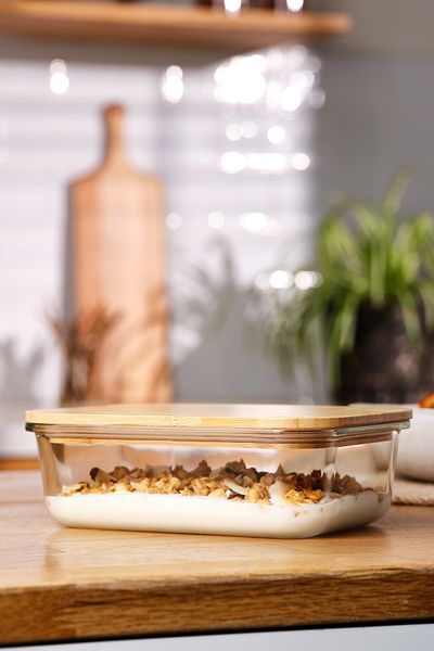 Emsan 1050 ml Natural Borosilicate Storage Container