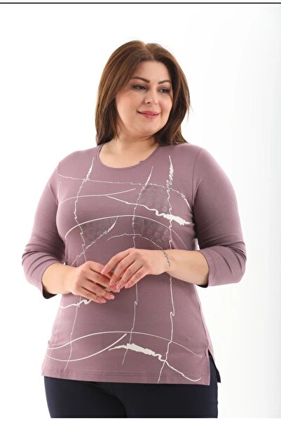 Aylin ГЮНЦУОĞLU ДОВГОРУКА БЛУЗКА З КРУГЛИМ ВИРІЗОМ І ВИШИВКОЮ