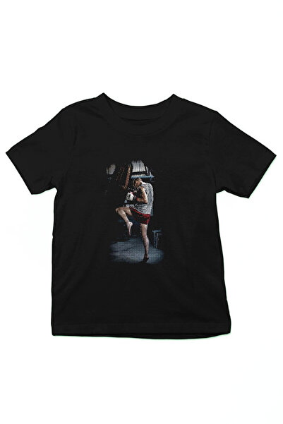 Darkhane Black Unisex Kids T-Shirt - Kick Boxing T-Shirt