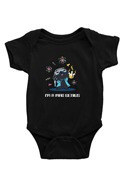 Darkhane Science Chemistry Biology Black Unisex Baby Body - Zıbın