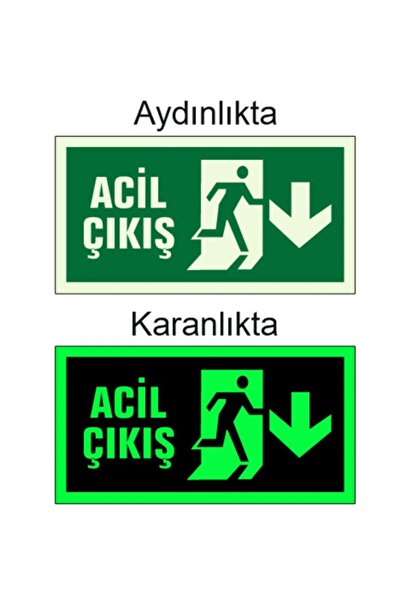 Cata SAĞ+SOL ACİL ÇIKIŞ LEVHASI ŞARJLI LEDLİ