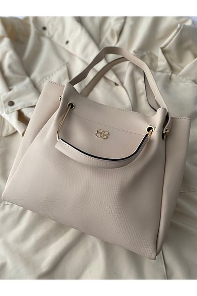 Zeynep Ceyda Koçak Geanta de mana si umar de dama Bagg Cream Lacoste Leather