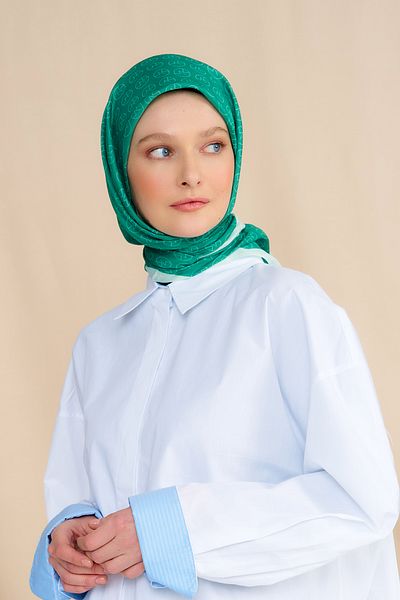 Modakaşmir Mk Βαμβακερό Φουλάρι Benetton Green