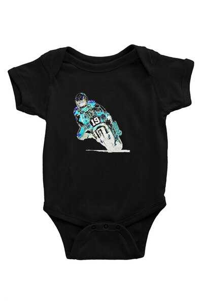 Darkhane Motor Sports Black Unisex Baby Body - Zıbın