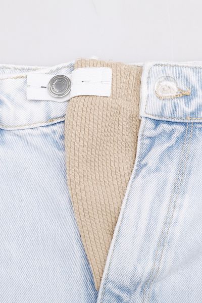 LYN MAMA Tres Right Buttoned - Pachet de pantaloni negri și bej cu prelungitor pentru talie