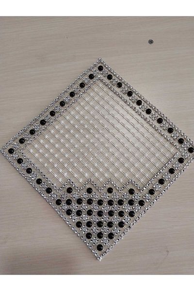 Papatyam 6 Pieces Beaded Pulley Handwork Square Showcase Salon Set/Handcrafted 6 Pieces/Handmade/Napkin Lace