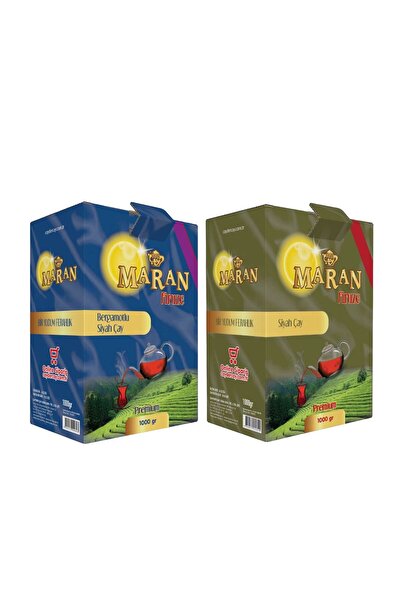 MARAN Siyah Dökme Çay ve Bergamotlu Dökme Siyah Çay 2'li Avantajlı Paket