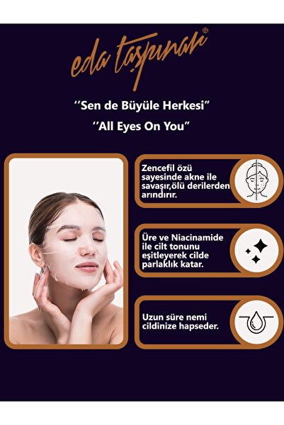 Eda Taşpınar Akne Karşıtı Maske Nemlendirici Pürüzsüz Cilt Parlak Görünüm Sivilce Karşıtı (EGY0015)