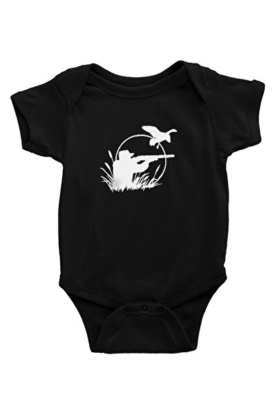 Darkhane Hunting - Hunting Black Unisex Baby Bodysuit - Zıbın