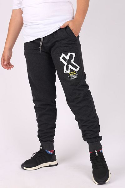 Çiggo Kids Pantaloni de trening pentru băieți cu 2 fire cu imprimeu Win X