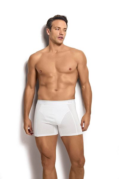 Jiber Ανδρικό λευκό βαμβακερό Lycra 3 τεμαχίων Boxer 267