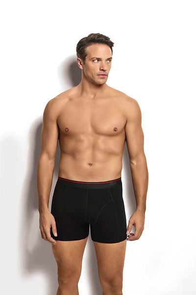 Jiber Ανδρικό μαύρο βαμβακερό Lycra 3 τεμαχίων Boxer 267