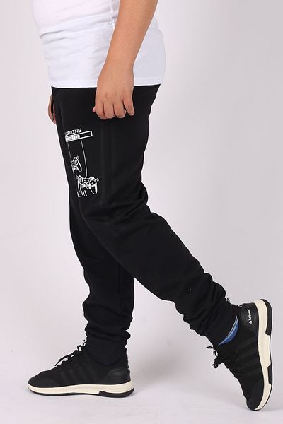 Çiggo Kids Pantaloni de trening pentru băieți cu 2 fire cu imprimare joc de încărcare