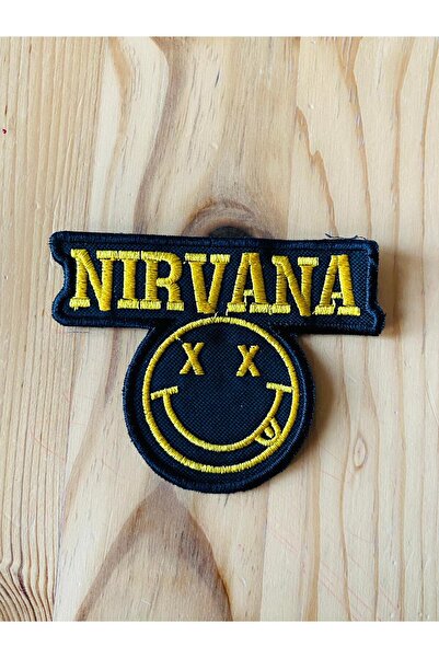 icase رقعة تطريز قابلة للخياطة مقاس 7 × 6 سم بشعار نيرفانا