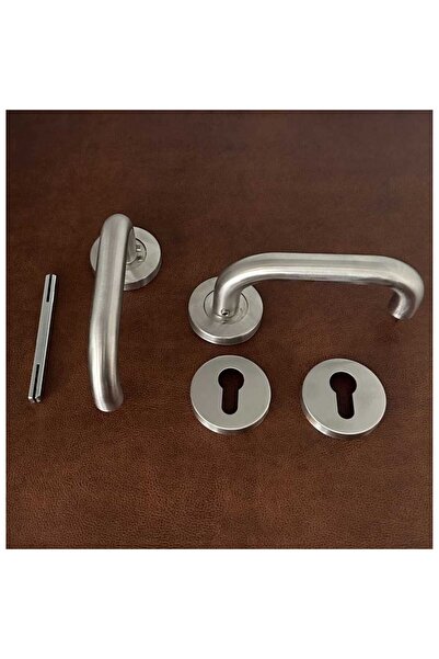 KOLDOOR Dora 4 Set Mâner de ușă Yale cu rozetă din satin inoxidabil - tip spital