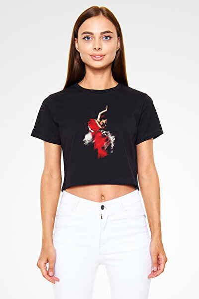 Darkhane تي شيرت فلامنكو أسود للجنسين