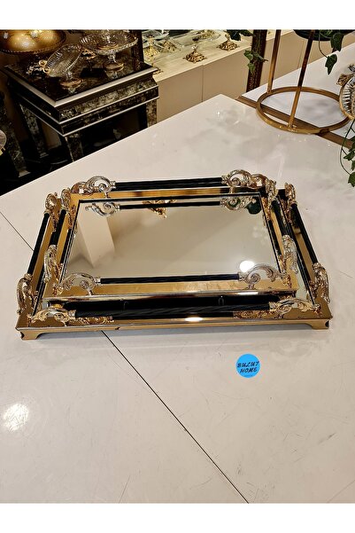 BULUTHOMEAKSESUAR KLASİK TEPSİ 38X26 CM GOLD