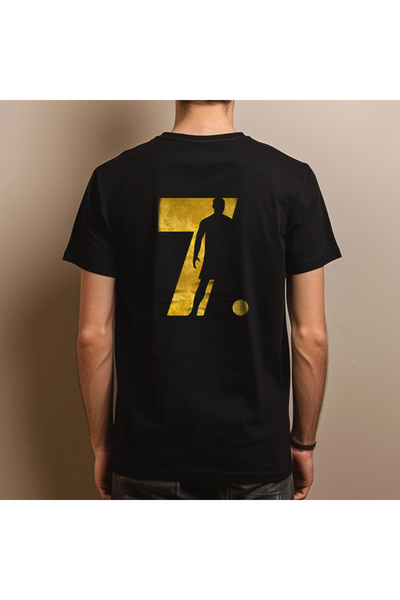 Crea Eymer Wear Ronadlo 7 Zlatni dizajn štampano okrugla kragna 100% Pamuk lu...