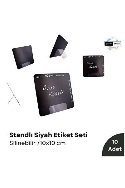 Şeffaf Etiket 10 τεμάχια αυτοκόλλητη βάση για πινακίδες από PVC που διαγράφον...