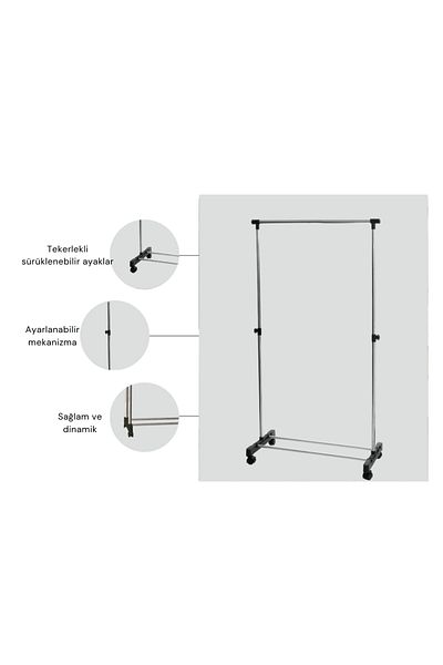 Lorin Single Chrome Garment Hanger