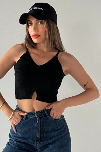 MODAGEN Women's Strappy Knitwear Crop Body