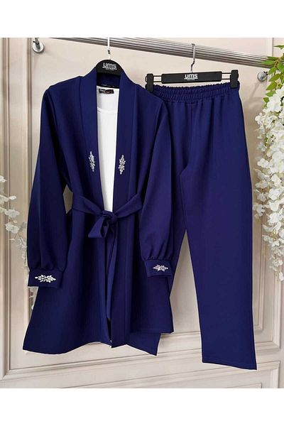 UMS Crystal Stone Embroidered 3-Piece SET
